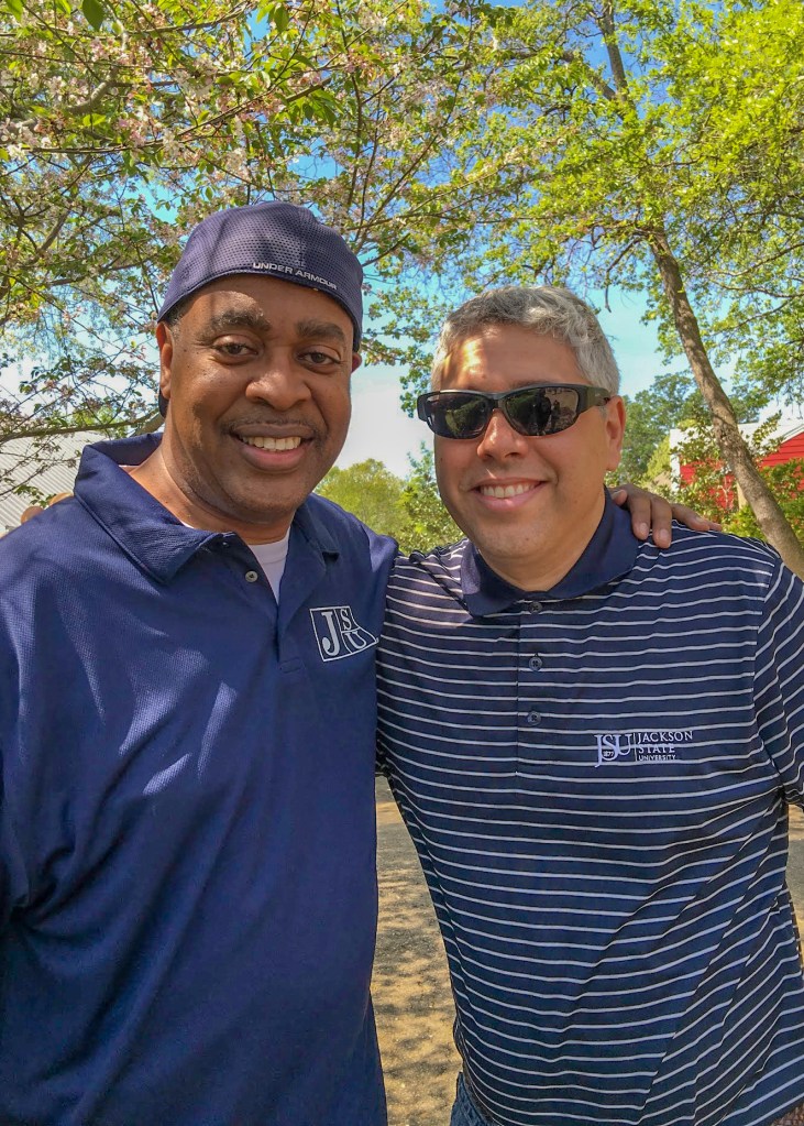 Photo of Luis Camillo and  Rob J from WJSU. 