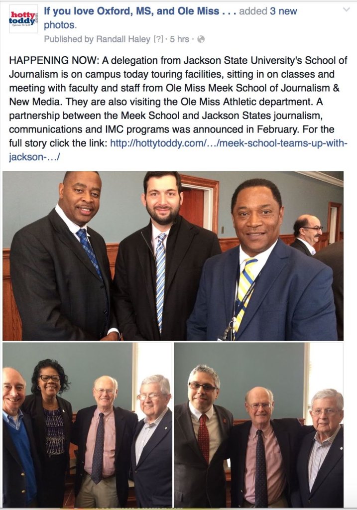 Photo of the JSU Delegation to Ole Miss where Luis Camillo is present. 